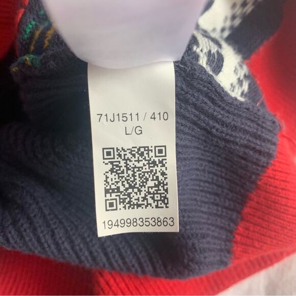 Tommy Hilfiger | FAIRISLE VARSITY | Kids Holiday Cotton Sweater - Picture 14 of 16